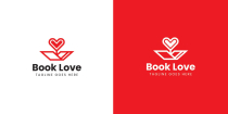 Love Book Logo Design Template Screenshot 2