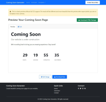 Coming Soon Page Generator PHP Script Screenshot 3