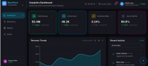 Futuristic NeonTech SaaS Analytics Dashboard UI Screenshot 1